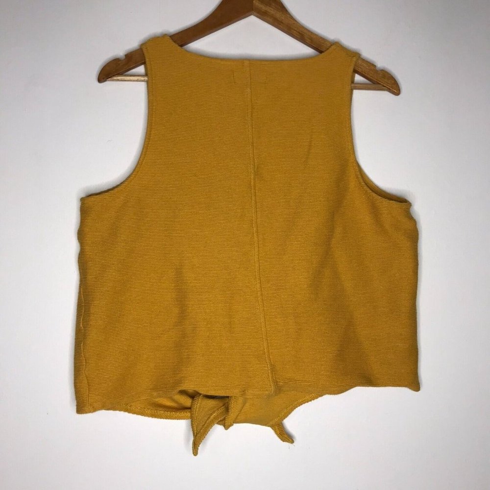 Madewell Texture & Thread Women’s Large Button Front Tie Tank Top Sleeveless - Picture 8 of 9